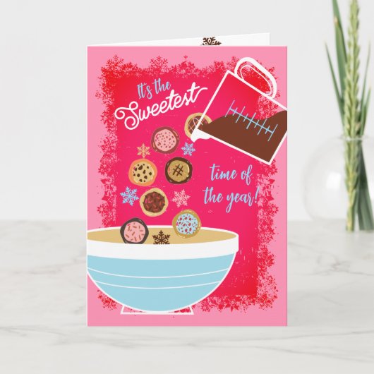 Messbecher gießen Weihnachtskekse Backen Feiertagskarte (Vorderseite)