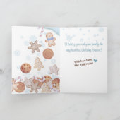 Messbecher gießen Weihnachtskekse Backofen Hol Feiertagskarte (Innenseite)