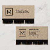 Messbereich schwarz visitenkarte (Vorne/Hinten)