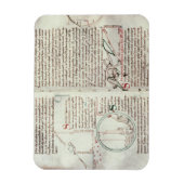Messdiagramme und Textzeichnungen (Pergament) Magnet (Vertikal)