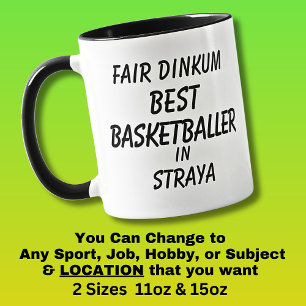 Messe Dinkum BEST BASKETBALLER in Straya Tasse