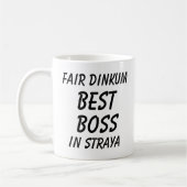Messe Dinkum BEST BOSS in Straya (Australien) Kaffeetasse (Links)