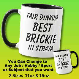 Messe Dinkum BEST BRICKIE (Bricklayer) in Straya Tasse