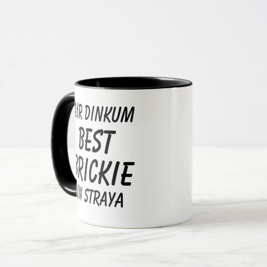 Messe Dinkum BEST BRICKIE (Bricklayer) in Straya Tasse (Vorderseite Links)