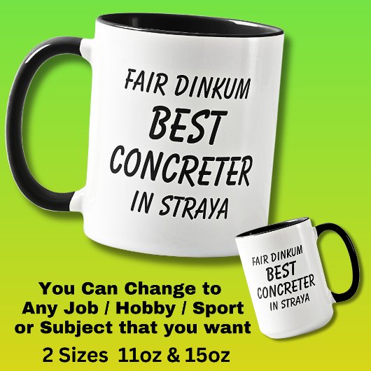 Messe Dinkum BEST CONCRETER in Straya Tasse