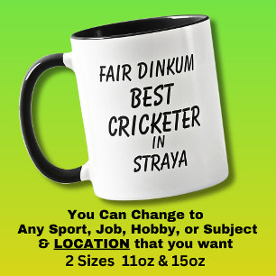 Messe Dinkum BEST CRICKETER in Straya Tasse
