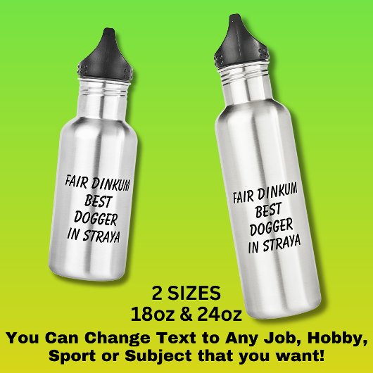 Messe Dinkum BEST DOGGER in Straya Edelstahlflasche