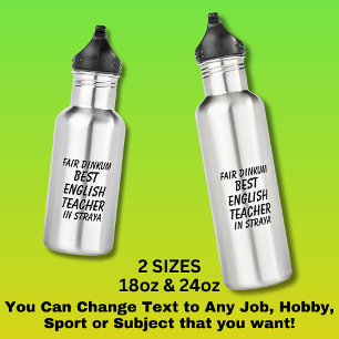 Messe Dinkum BEST ENGLISH LEHRER in Straya Edelstahlflasche