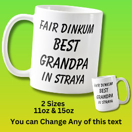 Messe Dinkum BEST GRANDPA in Straya (Australien) Kaffeetasse