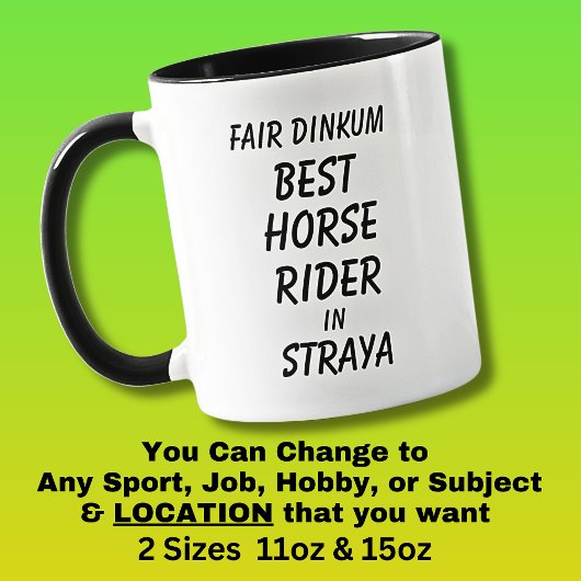 Messe Dinkum BEST HORSE RIDER in Straya Tasse