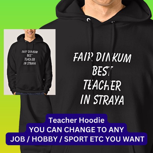 Messe Dinkum BEST LEHRER in Straya Hoodie