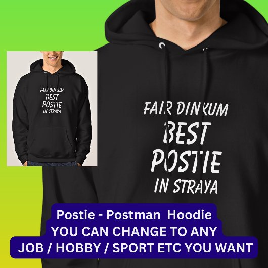 Messe Dinkum BEST POSTIE (Postman) in Straya Hoodie