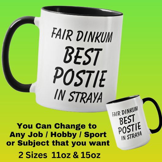 Messe Dinkum BEST POSTIE (Postman) in Straya Tasse