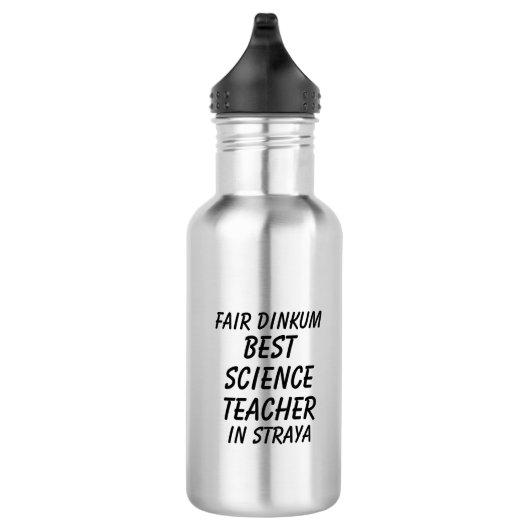 Messe Dinkum BEST SCIENCE LEHRER IN Straya Edelstahlflasche (Rechts)