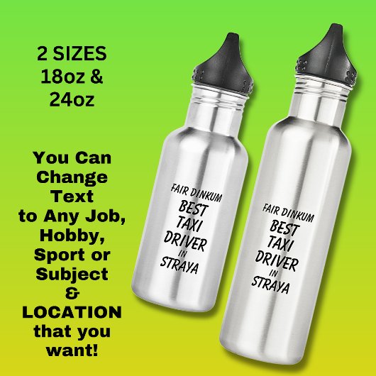 Messe Dinkum BEST TAXI-TREIBER in Straya Edelstahlflasche