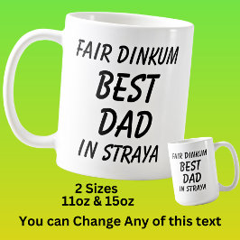 Messe Dinkum BEST VATER in Straya (Australien) Kaffeetasse