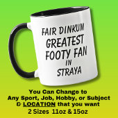 Messe Dinkum BESTER FOOTY FAN in Straya Tasse
