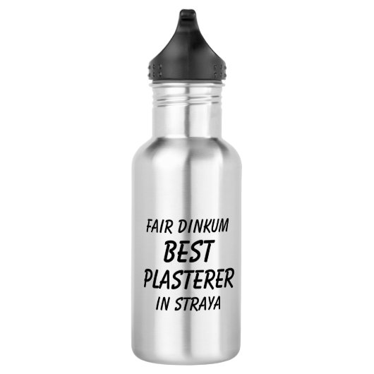 Messe Dinkum Bester PLASTERER in Straya Edelstahlflasche (Rechts)