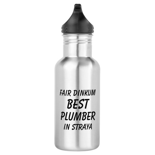 Messe Dinkum Bester PLUMBER in Straya Edelstahlflasche (Rechts)