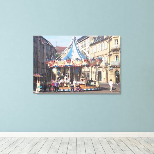 Messe Ground Roundabout in einer antiken französis Leinwanddruck (Insitu (Holzboden))