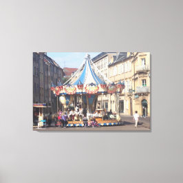 Messe Ground Roundabout in einer antiken französis Leinwanddruck