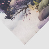 Messe in Fairyland Dark Blue Lila und grün Seidenpapier (Detail)