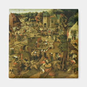 Messe mit einer Theatervorstellung, 1562 Magnet