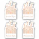 Messe Mittelalterliche Königliche Prinzessin Set 4 Aufkleber (Vorderseite)