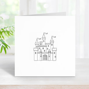 Messe Mittelalterliches Schloss 1x1 Gummistempel