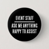 Messe- oder Geschäftsevent-Personal Button (Vorderseite)