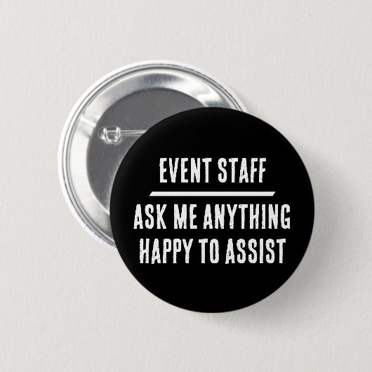 Messe- oder Geschäftsevent-Personal Button (Vorne & Hinten)