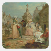 Messe Quadratischer Aufkleber (Vorderseite)