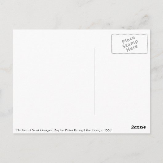 Messe St. Georges Day von Pieter Bruegel Postkarte (Rückseite)