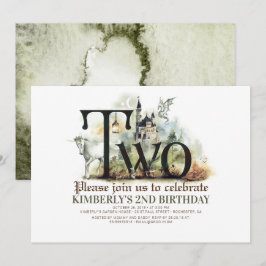 Messe Unicorn Dragon Magic Burg 2. Geburtstag Einladung