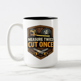 Messe zweimal, schneide einmal - Holzarbeiten und  Zweifarbige Tasse