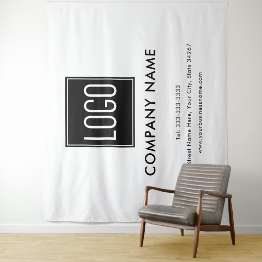 Messen-Geschäfts-Logo-Hintergrund Wandteppich (Beispiel)