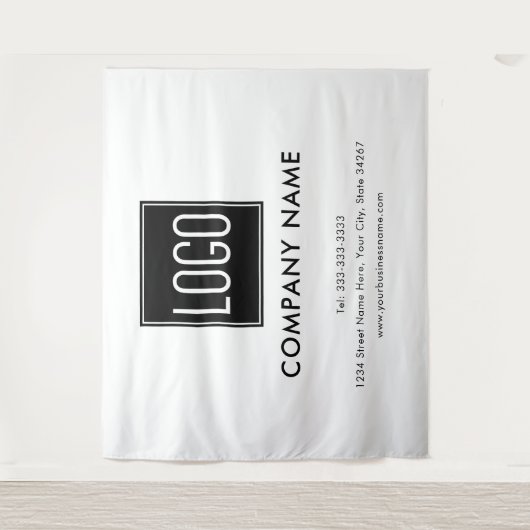 Messen-Geschäfts-Logo-Hintergrund Wandteppich (Vorderseite)