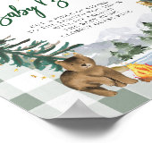 Messen Sie das Baby Bump Baby Shower Sign Poster (Ecke)