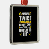 Messen Sie zweimal geschnitten einmal glänzende Ca Ornament Aus Metall (Rechts)