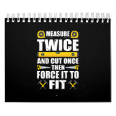 Messen Sie zweimal schneiden Einmal Funny Carpente Kalender (Titelbild)