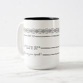 Messende Linien des Kaffees können Sie Morgen Zweifarbige Tasse (Vorderseite Links)