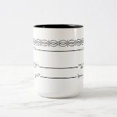 Messende Linien des Kaffees können Sie Morgen Zweifarbige Tasse (Mittel)