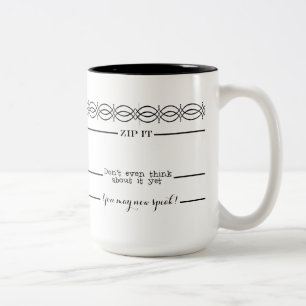 Messende Linien des Kaffees können Sie Morgen Zweifarbige Tasse