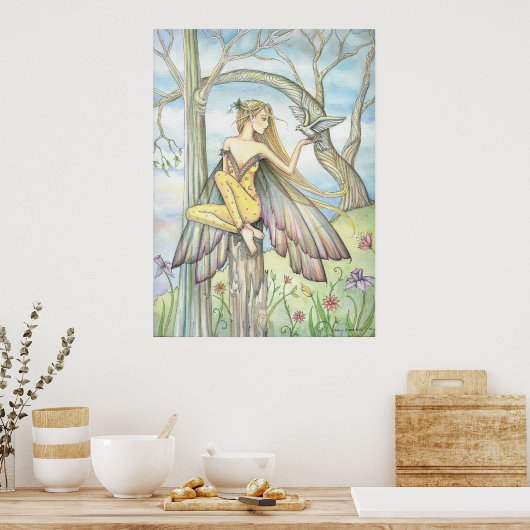 Messenger Fairy Dove Poster von Molly Harrison (Küche)