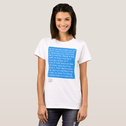 Messenger Long Rant Blue Text Blase T-Shirt (Vorne ganz)