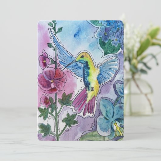 Messenger of Joy Feiertagskarte (Stehend Vorderseite)