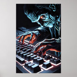 Messenger of the Untot - Ken Gage Horror Art Poster