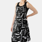 Messer aus schwarzem und weißem Koch oder Metzger, Schürze (InSitu)