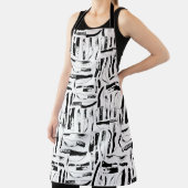 Messer aus schwarzem und weißem Koch oder Metzger, Schürze (InSitu)