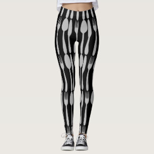 Messer Gabel Löffel Besteck Leggings